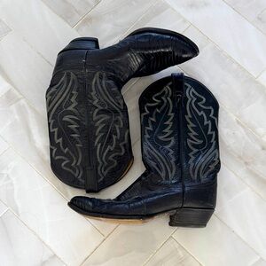 Justin Black Western Cowboy Boots